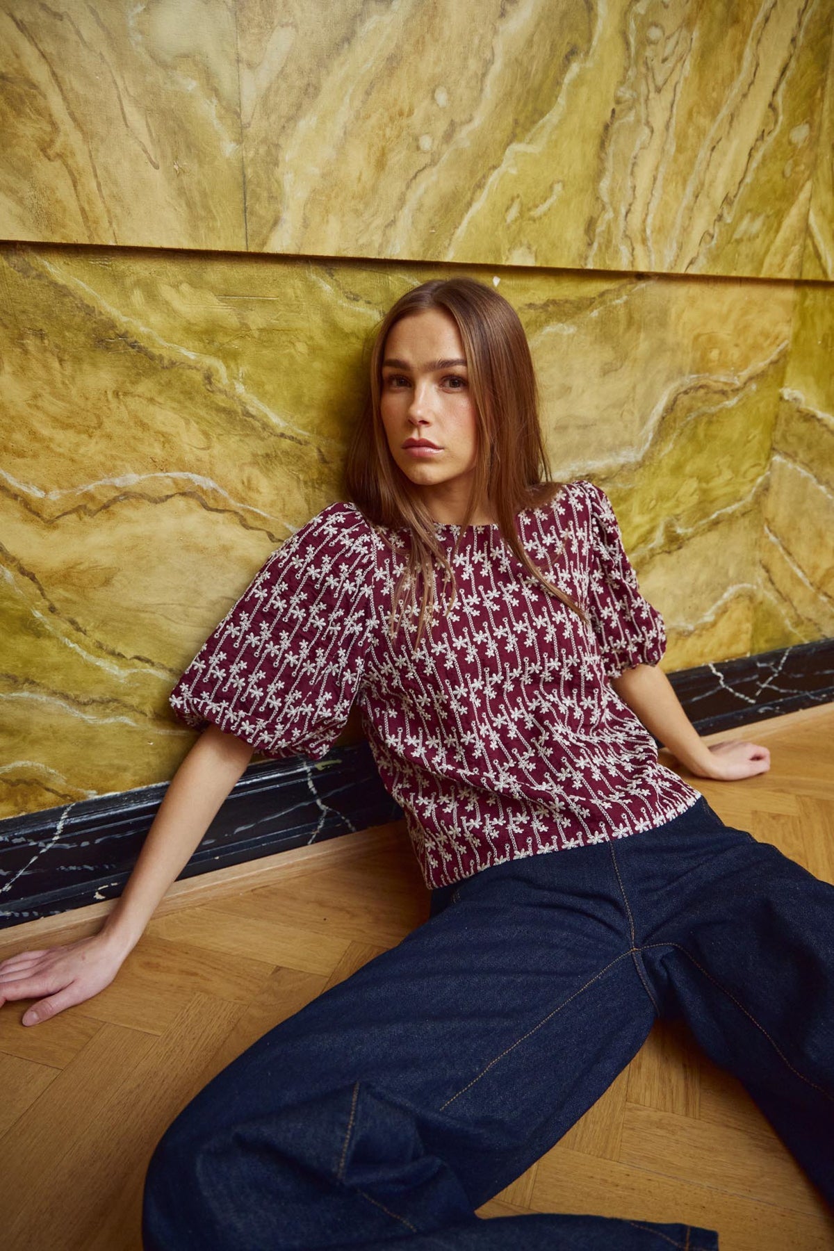 Shelly Blouse Dusty Mahogany