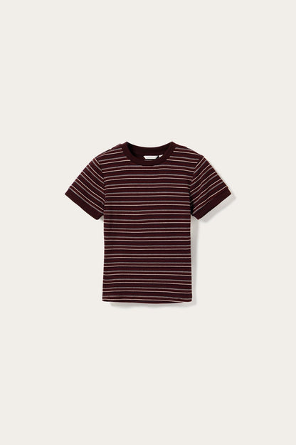 N-Mykel Top Dizzy Burgundy Stripe