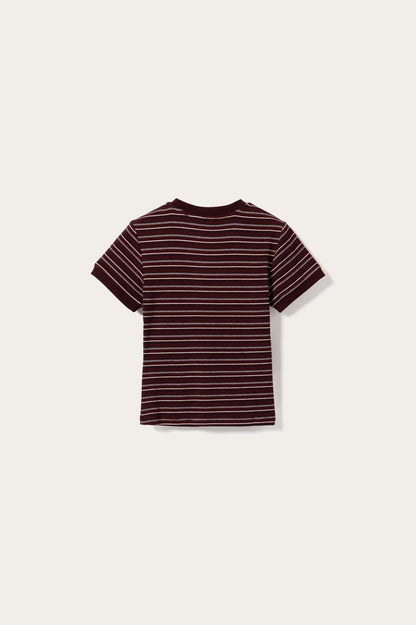 N-Mykel Top Dizzy Burgundy Stripe