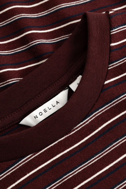 N-Mykel Top Dizzy Burgundy Stripe