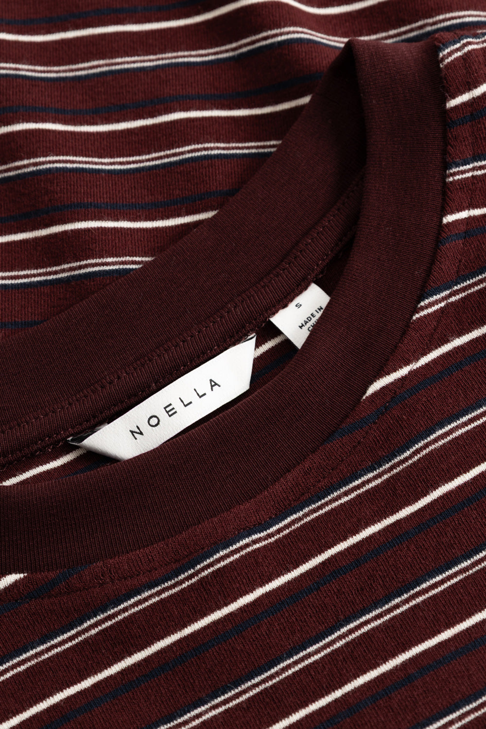 N-Mykel LS Top Dizzy Burgundy Stripe