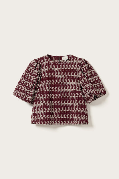 Shelly Blouse Dusty Mahogany