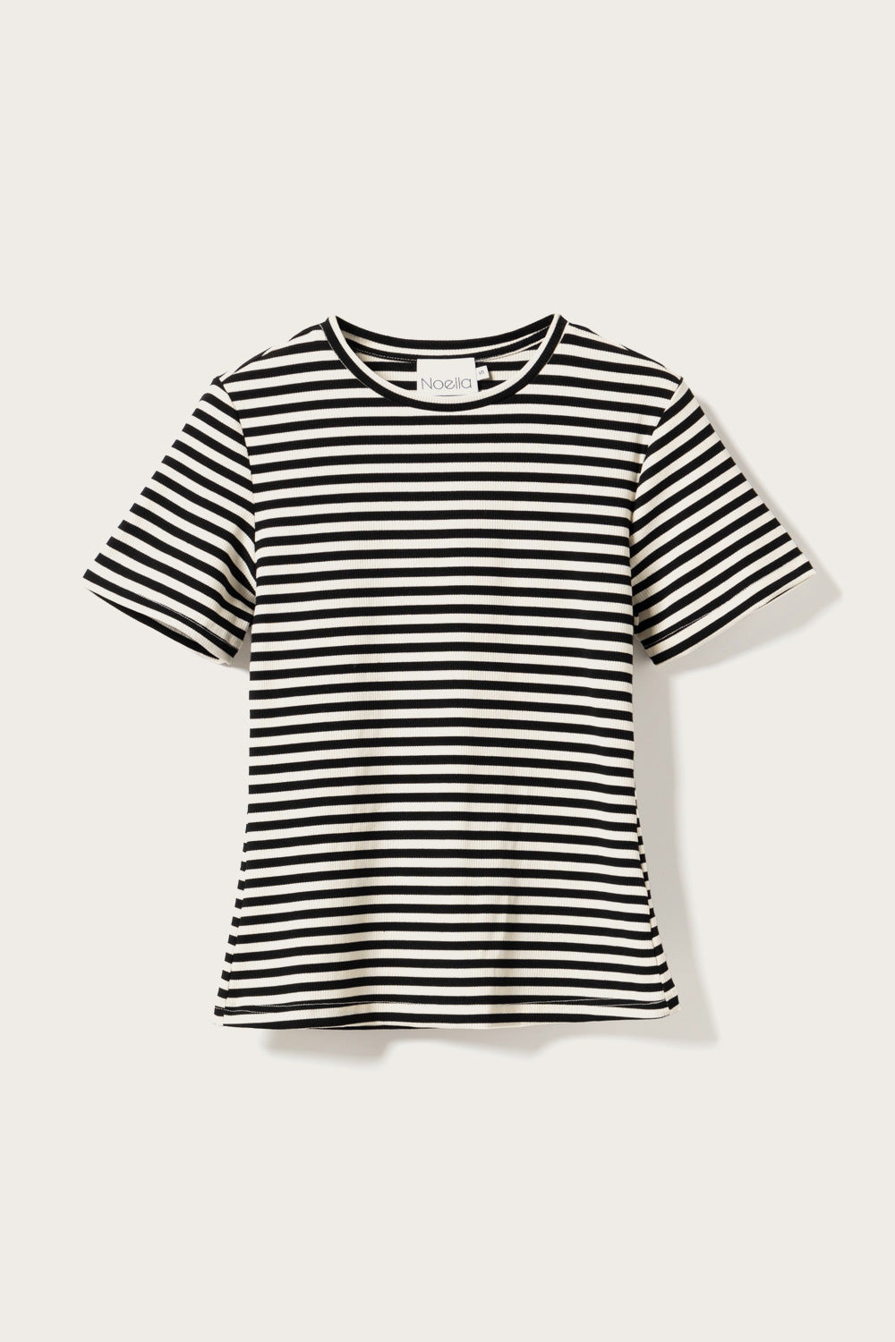 Lizzy Top Ivory Black Stripe