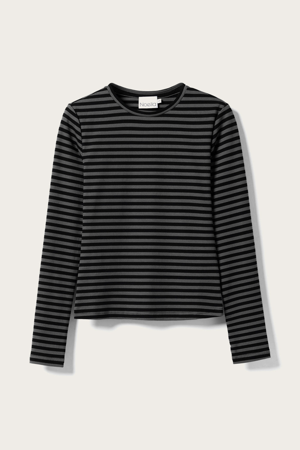 Luana Top Charcoal Mel. Black Stripe