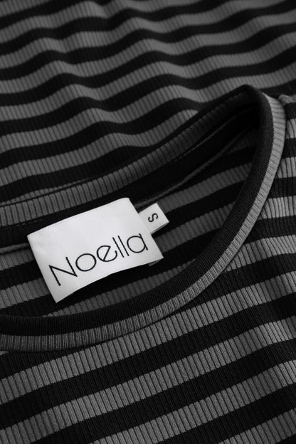 Luana Top Charcoal Mel. Black Stripe