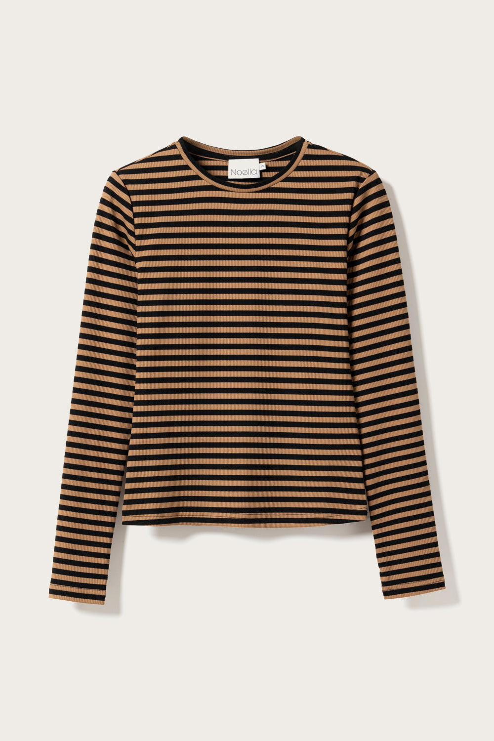 Luana Top Dark Sand Black Stripe