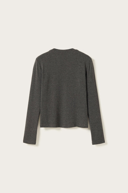 Lidie LS Top Dark Grey Melange