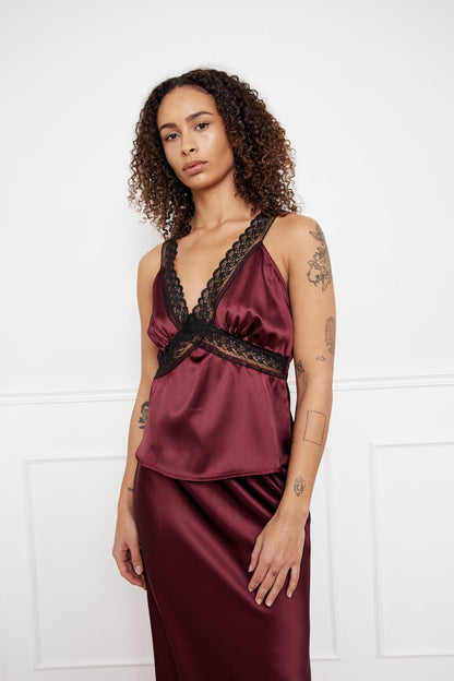 Laurentina Blouse Dusty Mahogany