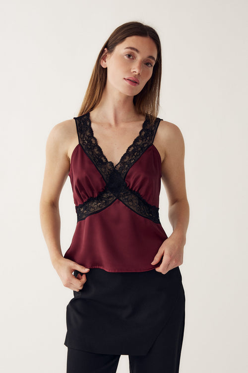 Laurentina Blouse Dusty Mahogany