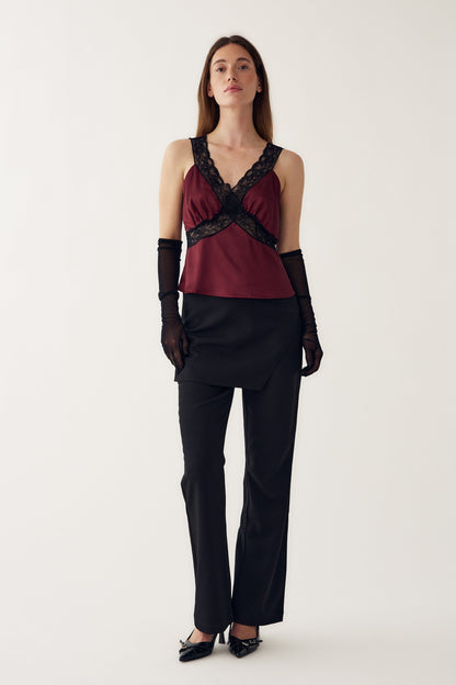 Laurentina Blouse Dusty Mahogany