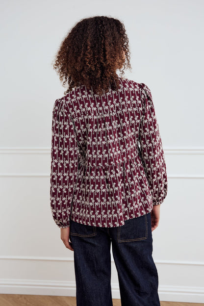 Matti Blouse Dusty Mahogany
