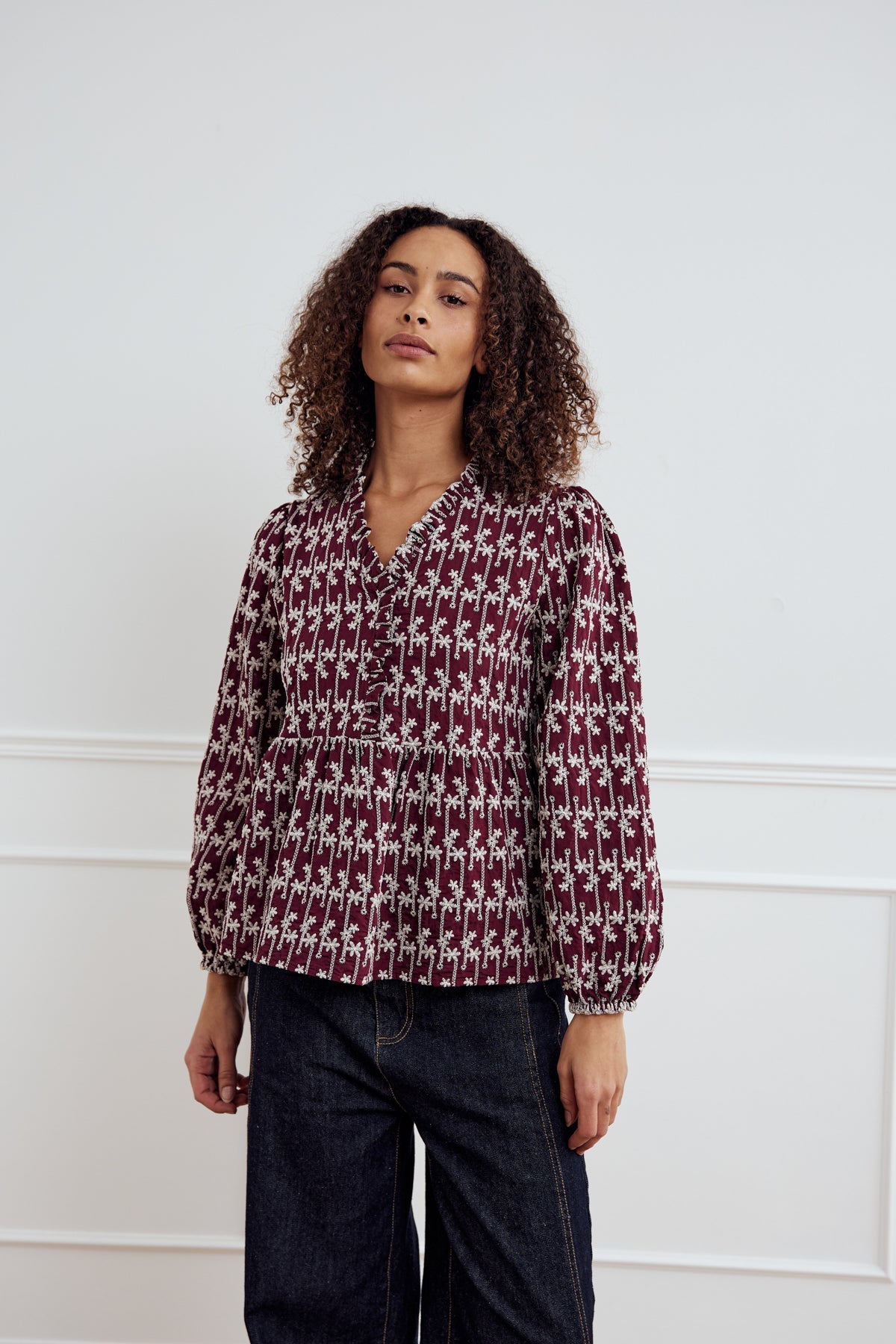 Matti Blouse Dusty Mahogany