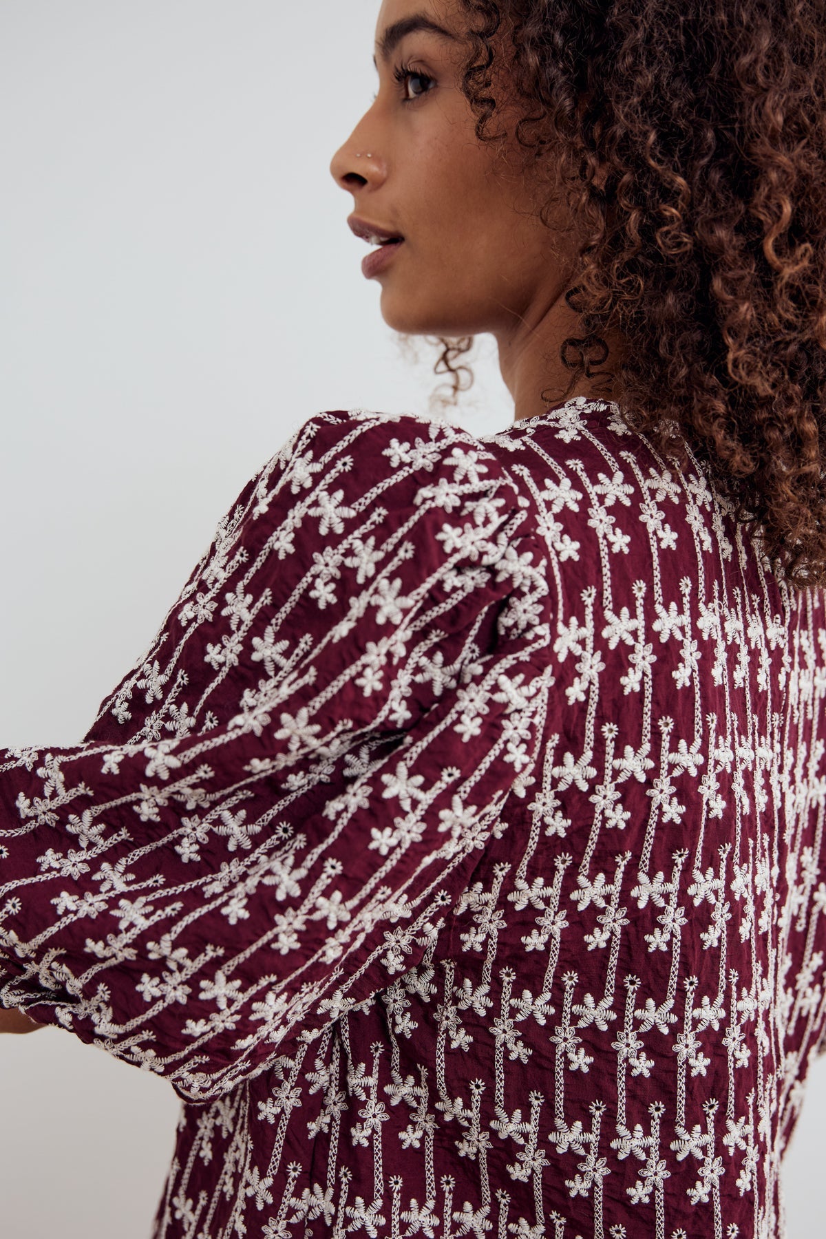 Shelly Blouse Dusty Mahogany
