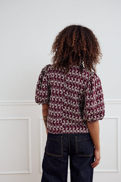 Shelly Blouse Dusty Mahogany