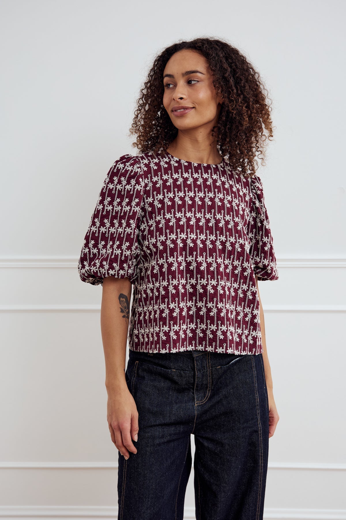 Shelly Blouse Dusty Mahogany
