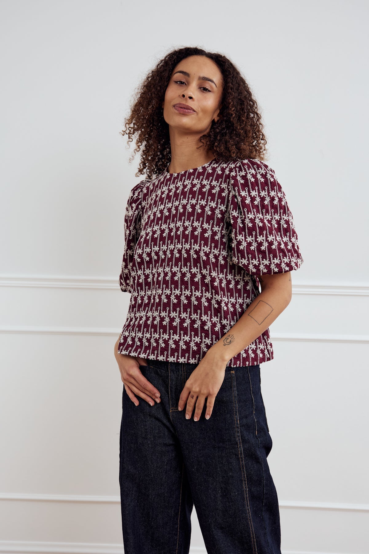 Shelly Blouse Dusty Mahogany