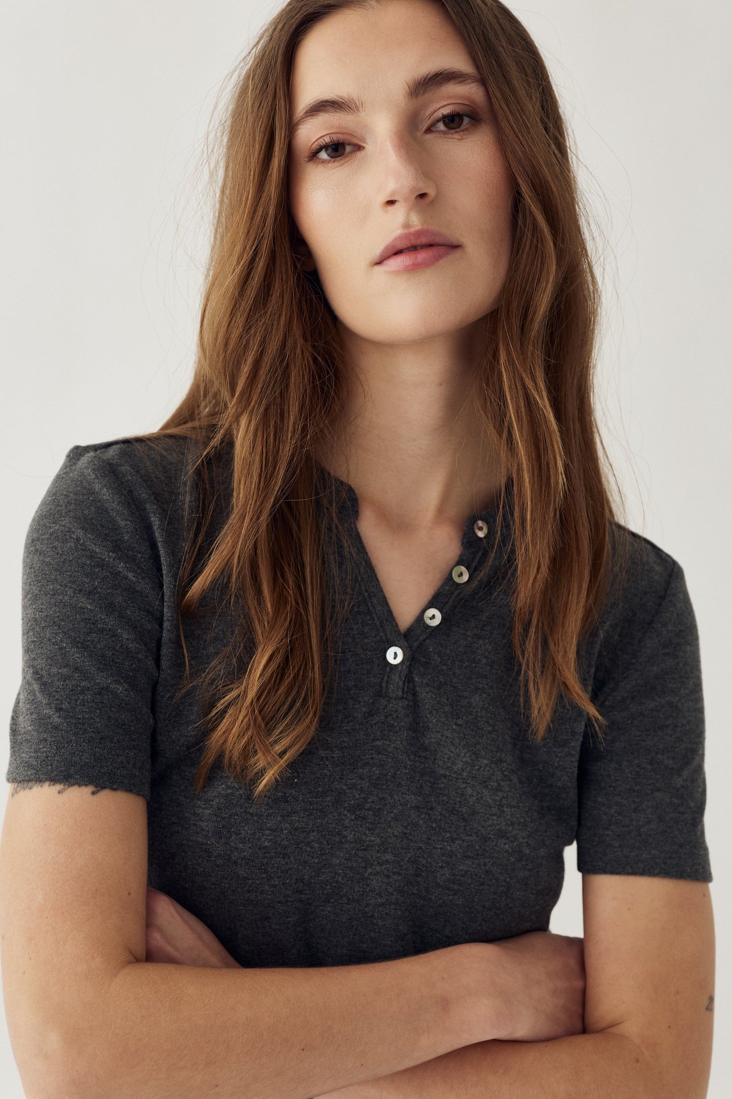 N-Milla Top Dark Grey Melange