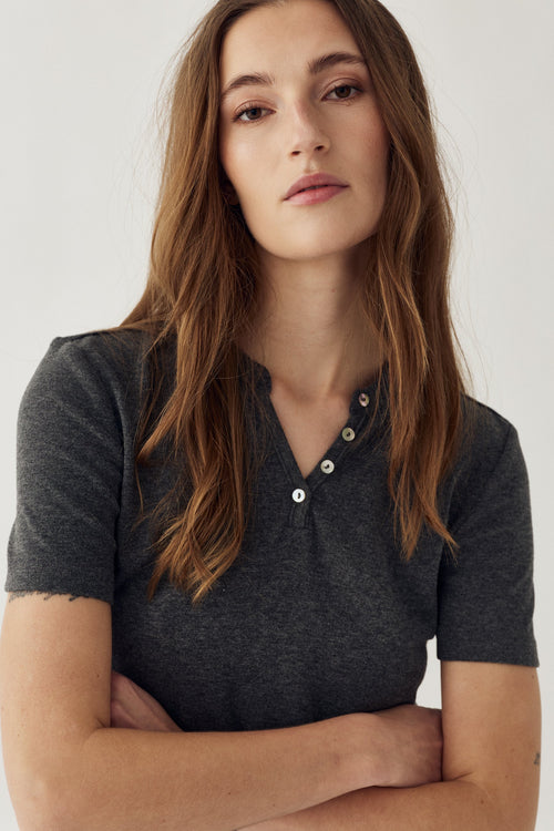 N-Milla Top Dark Grey Melange