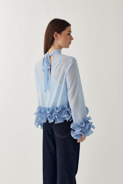 N-Latanietta Blouse Sky Blue